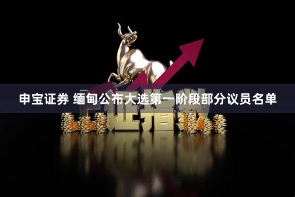 申宝证券 缅甸公布大选第一阶段部分议员名单
